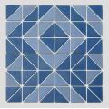 Blue triangle art wall tiles for swimming pool