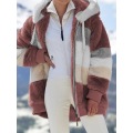 Womens Winter Fuzzy Fleece Jacket Hooded