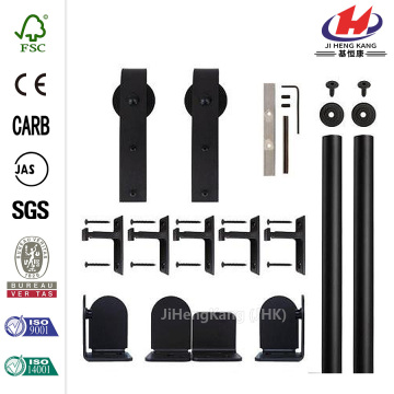 Hook Hardware Black Rolling Door Hardware Kit