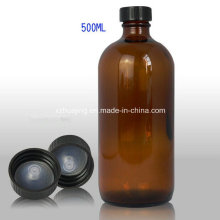 500ml Amber Boston Round Glass Bottle with Bakelite Cap