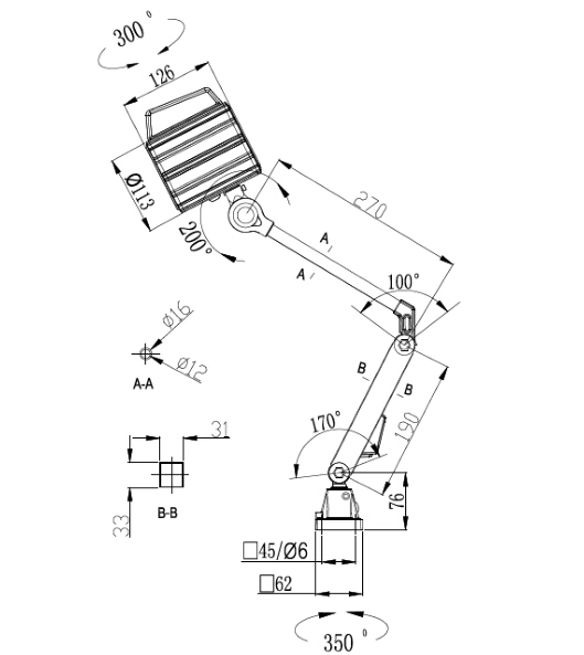 Lathe Working Lamps Drawing