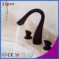 Fyeer Bathroom Black Widespread Faucet for Household and Hotel