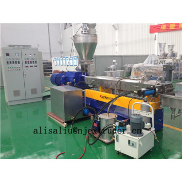 PP PE PA PS compounding masterbatch parallel co-rotating twin screw extruder