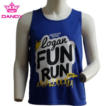 Camiseta sin mangas running azul