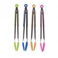 silicone kitchen tongs with stainless steel handle