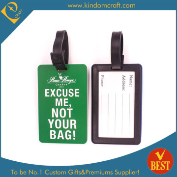 Custom Color Printed Soft PVC Luggage Tag