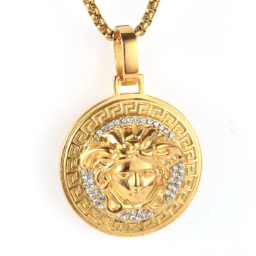 Gold Plating Pendants Facing Left Girl Head Pendant