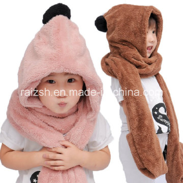 Plush Warm Autumn and Winter Hats Scarves Gloves for Children