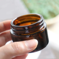 Premium Face Cream Container Amber Glass Cosmetic Jar