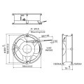 200X200X70mm aluminio carcasa Ventilador Axial del impulsor plástico DC