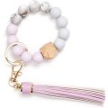 Silikon Key Ring Armband Perlen Wristlet Quaste