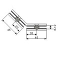 135 Degree Square Double Side Bathroom Glass Fitting Clip