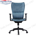Cadeira de malha de escritório moderno azul cadeira de malha ergonômica