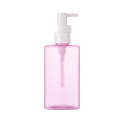 Plastic clear frosted square Makeup remover oil bottle