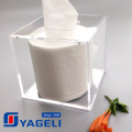 Custom Logo Plexiglass Tissue Box para Uso Geral