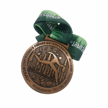 Medalha esportiva de cobre fundido personalizado personalizado