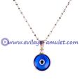 Sterling Silver with Blue Evil Eye Murano Glass Lucky Eye for Protection