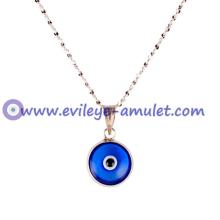 Sterling Silver with Blue Evil Eye Murano Glass Lucky Eye for Protection