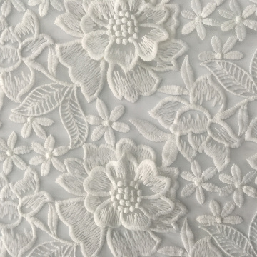 Best Selling  Handmade Flower Mesh Embroidery Fabric