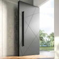 Design de espelho preto Entrada de porta de articulação de aço inoxidável