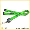 Printing Yellow Logo Green Tape Lanyard For Exhibition