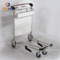 Rubber Wheel Stainless Steel Airport Luggage Trolley