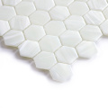 Inside Kitchen Splash Back Mosaic Glass Hexagon Tiles