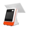 Sharp cash register with scanner and card reader
