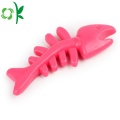Brinquedos de cão de peixe de peixe de peixe de silicone seguro