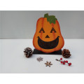 Wooden Halloween Pumpkin Light Decoration