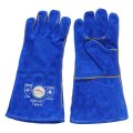 Blue Heavey Duty Cowhide Split couro luvas de solda com fio Kevlar