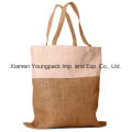 Eco-Friendly 10oz Cotton and Jute Combination Shopping Tote Bag