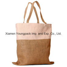 Eco-Friendly 10oz Cotton und Jute Combination Einkaufstasche