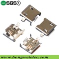 Conector hembra micro USB de 5 pines