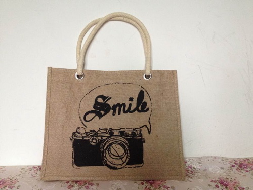 Promotional Logo Printed Jute Tote Bag (2)