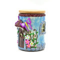 Rose House Polymer Clay Tobacco Storage Jar