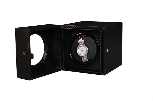 Black Leather Watch Winder Box