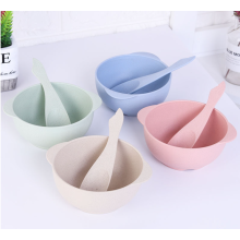 Wheat straw fiber baby bowl set