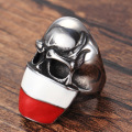 Custom frown siver flag  skull rings