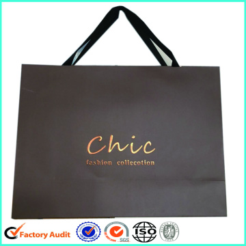 Print Logo Paper Shopping Bag Ribbon Handle