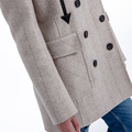 Fashion double-breasted cashmere overcoat