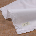 Wedding gift White cotton lace handkerchief embroidery