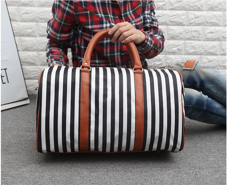 Stripe Duffle Bag