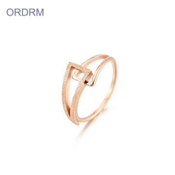 Simple Stainless Steel Rose Gold Ring Band Wholesale