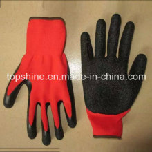 Professionelle Fabrik Industrie Polyester Latex beschichtete Arbeitsschutz Schutzhandschuhe