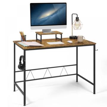 Bureau d&#39;ordinateur de bureau à domicile avec support de moniteur