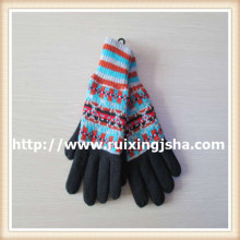 Женщины снежинка толстые трикотажные перчатки