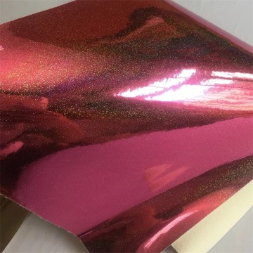 Mirror PU Glitter Polyester Leather  for Garments