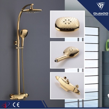 Bathroom Wall Mounted Thermostatic Bath Brass Shower Mixer