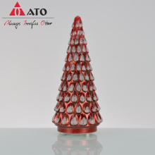 ATO Ornaments Glass Tree Red Snowflake Christmas Tree